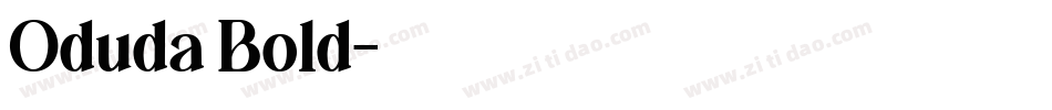 Oduda Bold字体转换